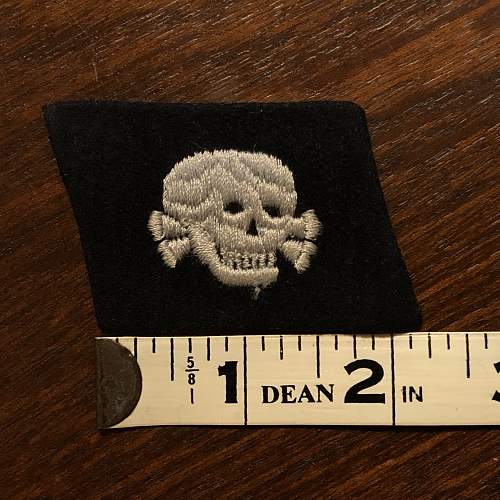 WW2 Waffen-SS 3rd SS Panzer Division Totenkopf TK EM NCO Collar Tab Dachau