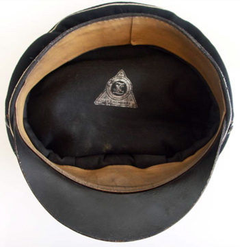 black SS officer's cap