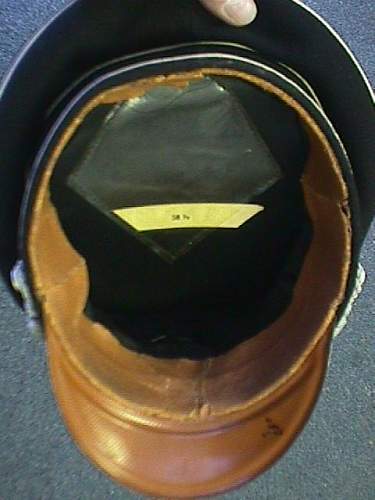 black SS officer's cap