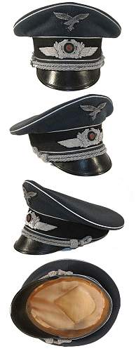 black SS officer's cap