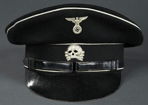 black SS officer's cap