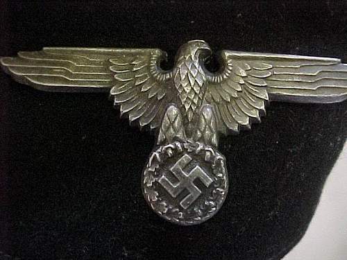 SS Panzer Einheitsfeldmutze with metal insignia