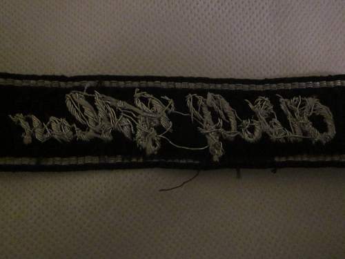 LAH bullion  hand embroidered cuff title