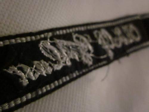 LAH bullion  hand embroidered cuff title