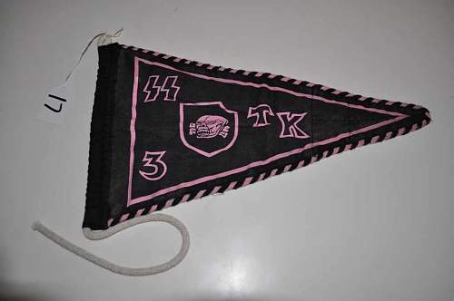 Ss totenkopf vehicle pennant...original or fake??