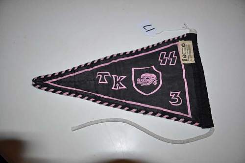 Ss totenkopf vehicle pennant...original or fake??