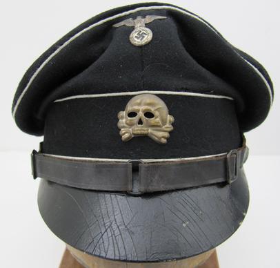 a black SS officer's cap of early make