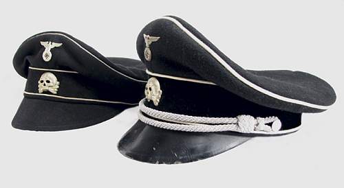 a black SS officer's cap of early make