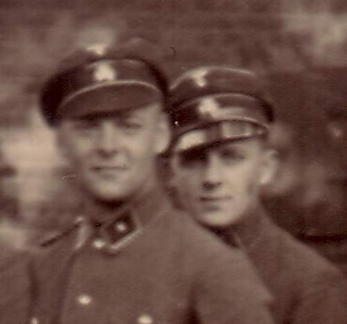 a black SS officer's cap of early make