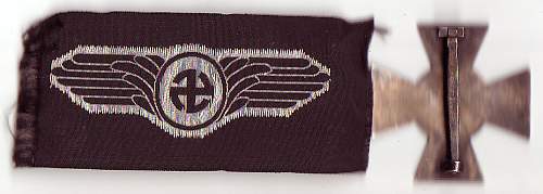 Danish SS Schalburg-Cross and cap badge