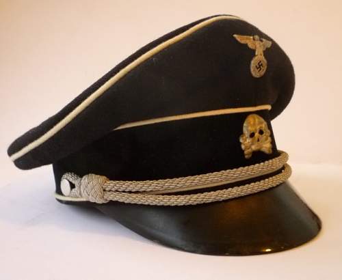 a black SS officer's cap of early make