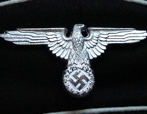 a black SS officer's cap of early make