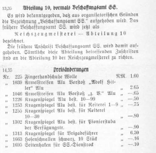 SS Wachverbaende 1935, introduction of insignia conditions.