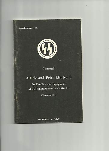 The SS price list ca. late 1934, details on cap insignia, or &quot;dead heads and more....&quot;