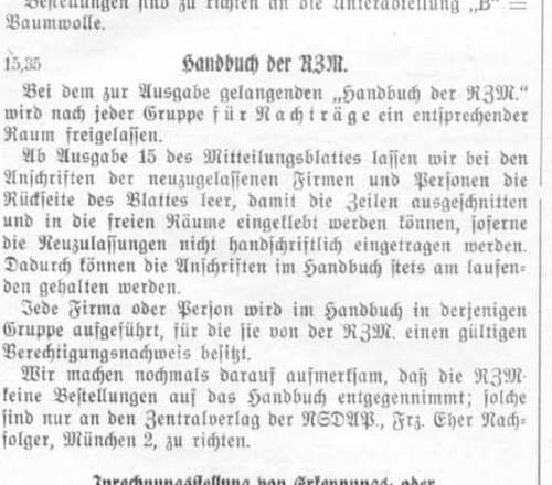 Roles and Missions of RZM d. NSDAP