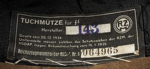 Waffen SS Officer Cap From Italy