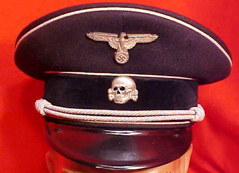 SS panzer peaked visor.................... looks bad to me right away!