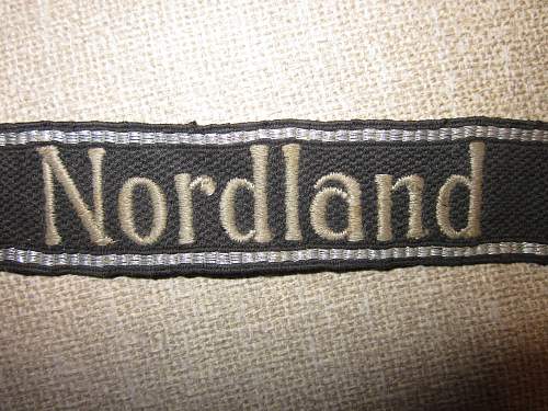 SS Nordland Cuff title