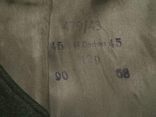 SS Dachau marked overcoat