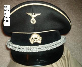 The textbook black SS officer's cap for sale