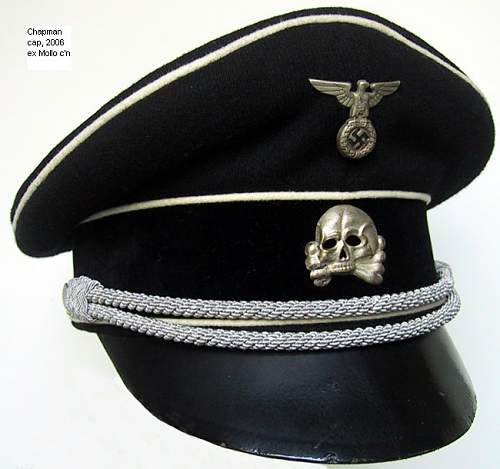 The textbook black SS officer's cap for sale