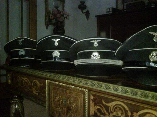 The textbook black SS officer's cap for sale