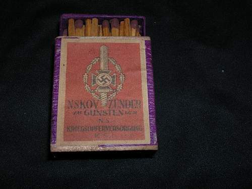 Matchboxes and holder.