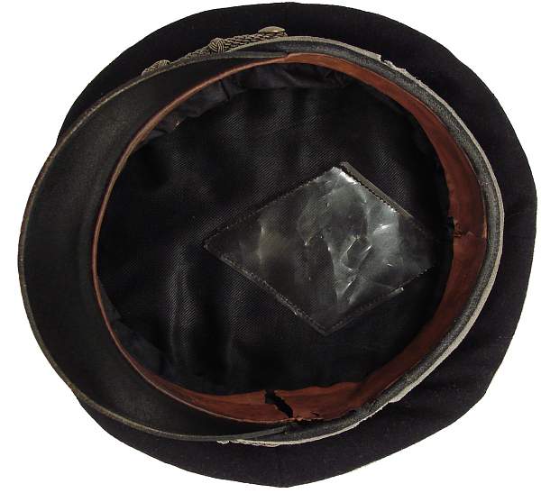 black SS field cap for officers, ca. 193X.
