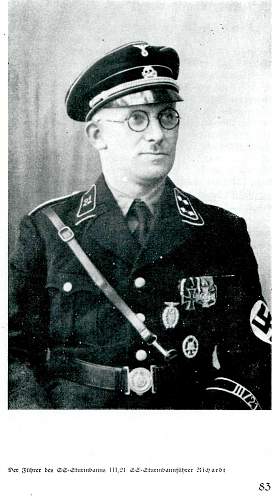 Black SS uniform in wear, 1943