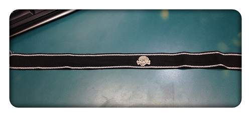 SS Oberbayern cuffband, Officers collar tabs, Bevo cap skull