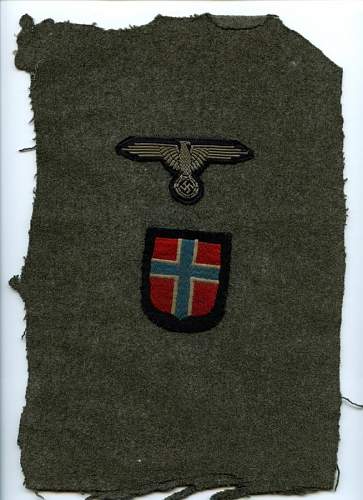 Cut sleeve of a Norwegian Volunteer.