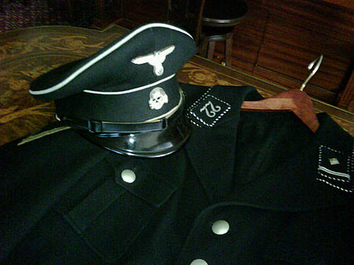 black SS uniform in wear