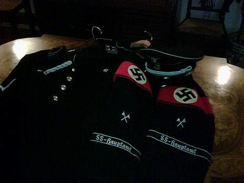 black SS uniform in wear