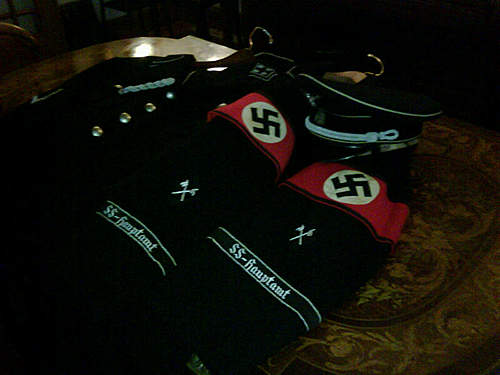 black SS uniform in wear
