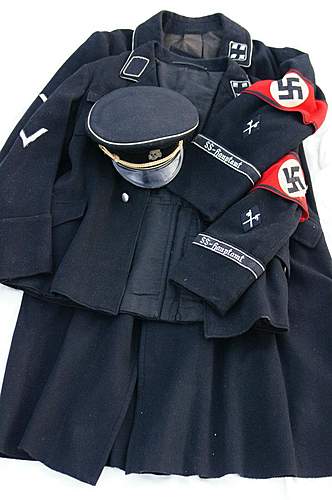 black SS uniform in wear