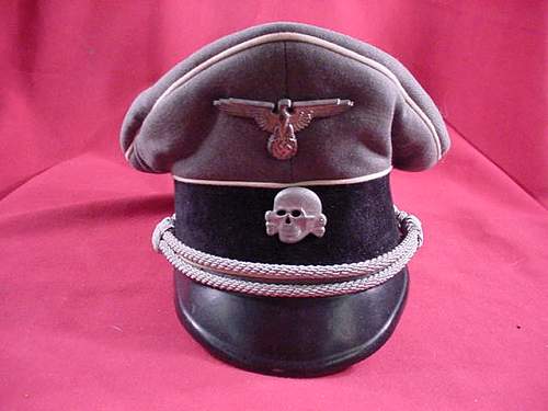 grey SS officer's cap