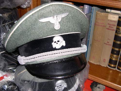 grey SS officer's cap
