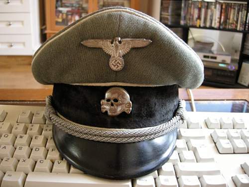 grey SS officer's cap