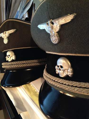 grey SS officer's cap