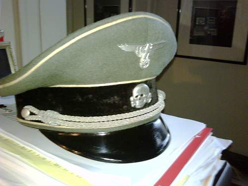 grey SS officer's cap