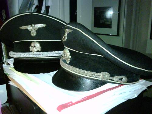 grey SS officer's cap