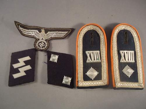 Ss bevo collar tabs and ss panzer shoulder boards