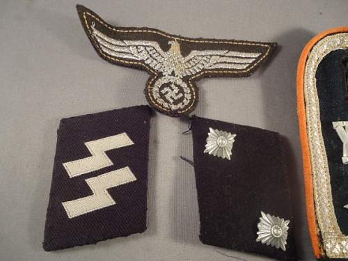 Ss bevo collar tabs and ss panzer shoulder boards