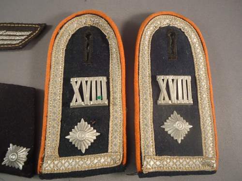 Ss bevo collar tabs and ss panzer shoulder boards