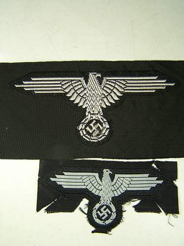 SS BeVo eagles, arm eagle and hat eagle ( late war)
