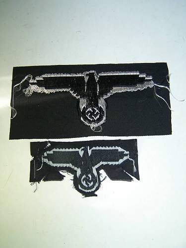 SS BeVo eagles, arm eagle and hat eagle ( late war)