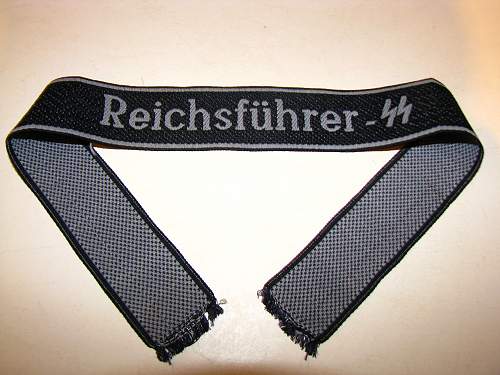 Reichsfuhrer SS Bevo Cuff Title