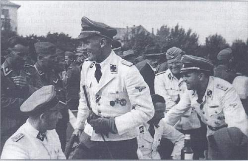 White SS uniform in wear