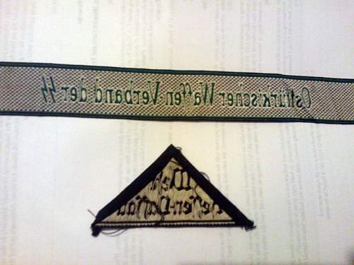 Osttürkischer Waffen - Verband der SS Cufftitle and RKVB Arm Patch