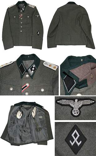 restored SS Sturmbannführer tunic for a member of RuSHA